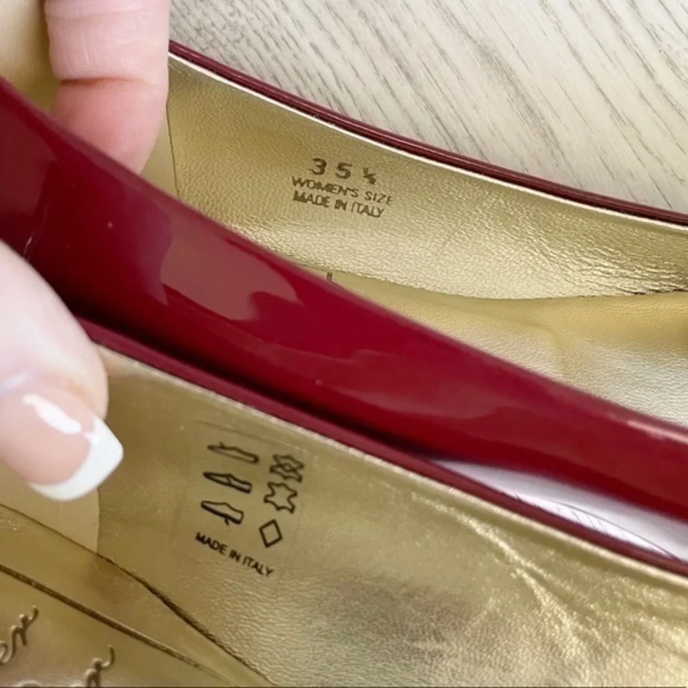 🆕 Roger Vivier Logo Buckle Patent Leather Ballet Flats Current Collection - Picture 12 of 16